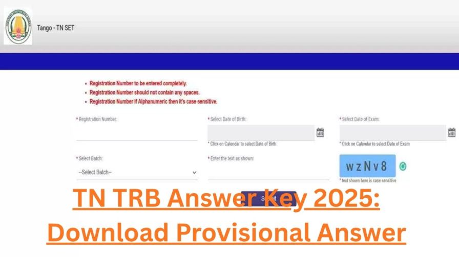 TN TRB Answer Key 2025